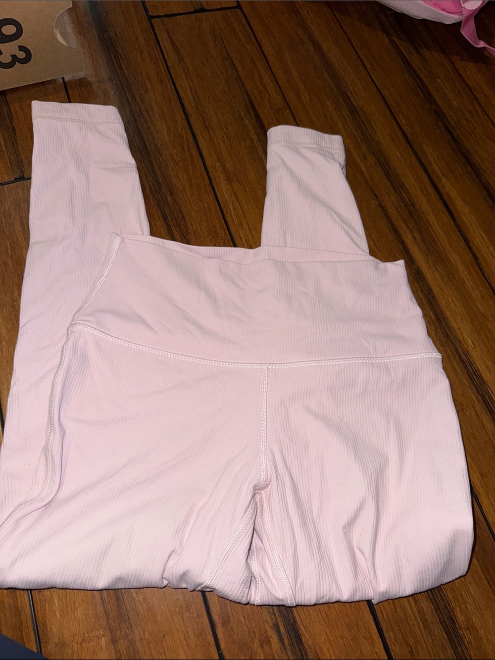 Lululemon light pink ribbed Align pant - Picture 3 of 4